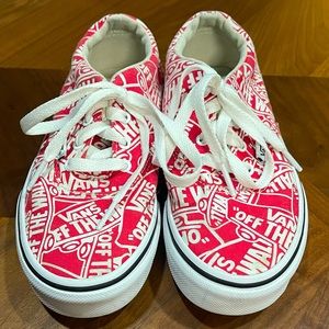 Vans Little Boys Red & White size 2